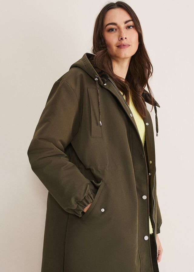 Olive Phase Eight Clara Shower Proof Coats | 4097JSIGM