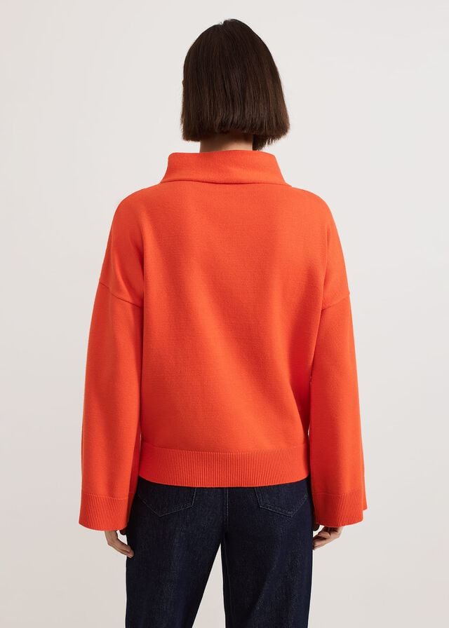 Orange Phase Eight Blaire Fluted Sleeve Knitwear | 1590GRHLD