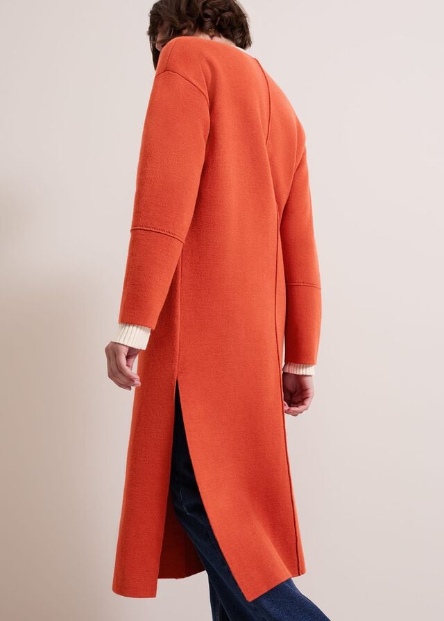 Orange Phase Eight Destiny Double Breastedigan Coats | 6817YJTPZ