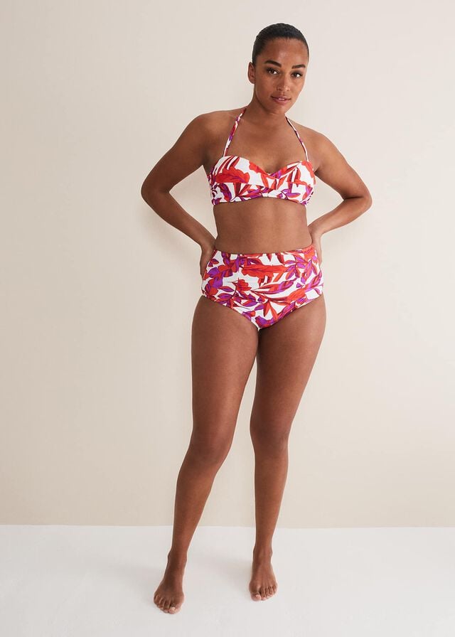 Orange Phase Eight Leaf Print Swimwear | 4321XMPCL