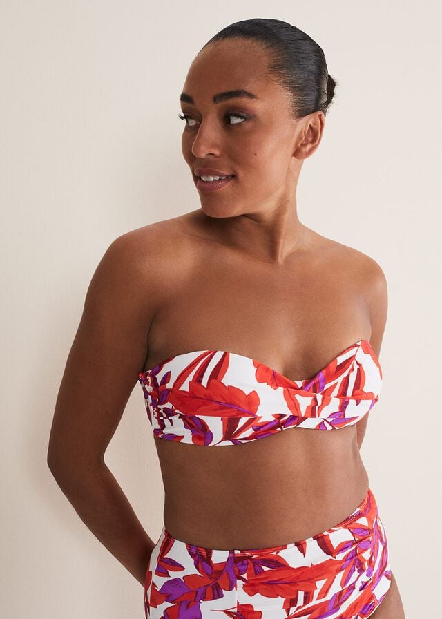 Orange Phase Eight Leaf Print Swimwear | 4321XMPCL