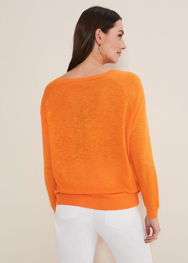 Orange Phase Eight Melina Wrap Hem Knitwear | 9360FNQTL