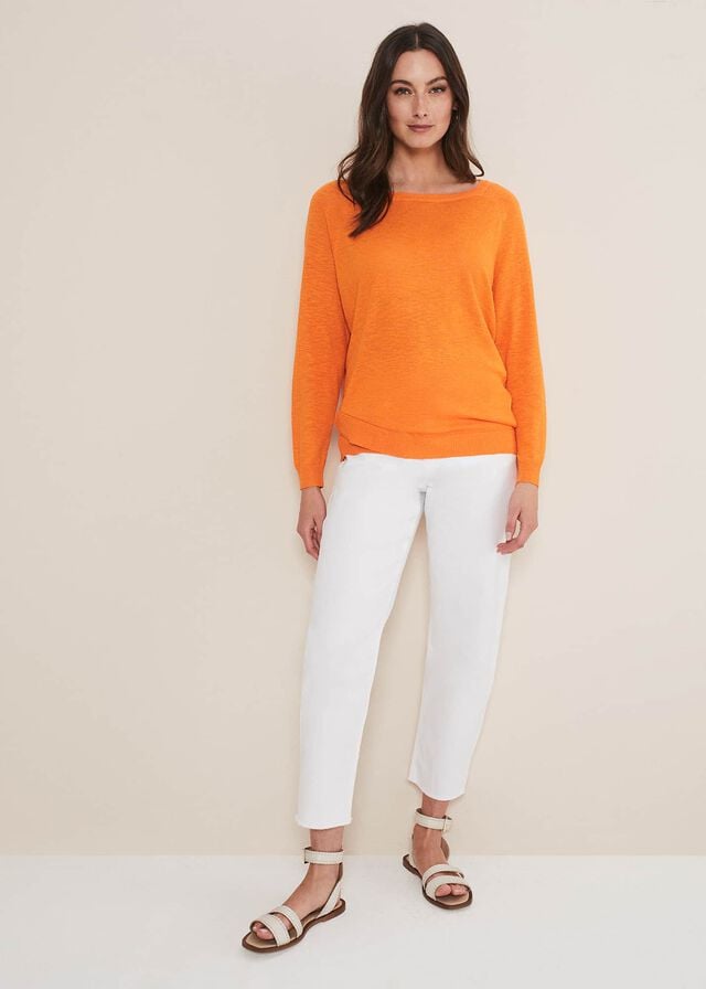 Orange Phase Eight Melina Wrap Hem Knitwear | 9360FNQTL