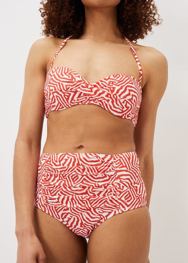 Orange / White Phase Eight Isabelle Zebra Swimwear | 9418IQZSW