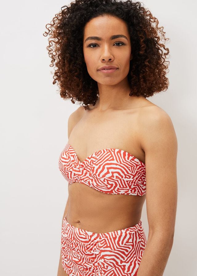 Orange / White Phase Eight Isabelle Zebra Swimwear | 9418IQZSW