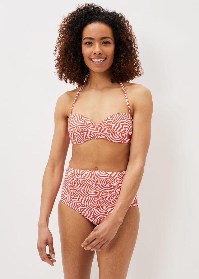 Orange / White Phase Eight Isabelle Zebra Swimwear | 9418IQZSW