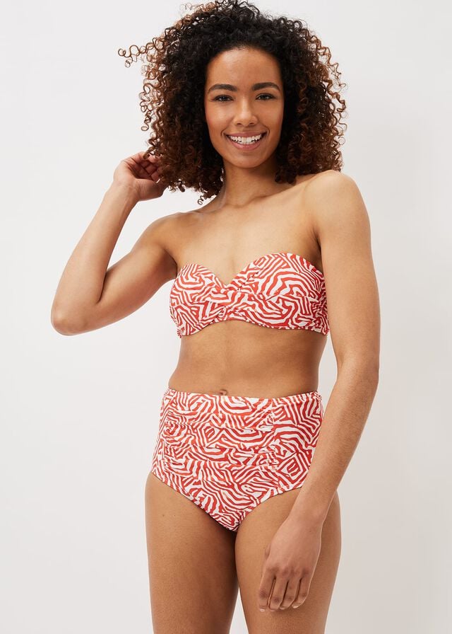 Orange / White Phase Eight Isabelle Zebra Bikni Swimwear | 4691JWNFR