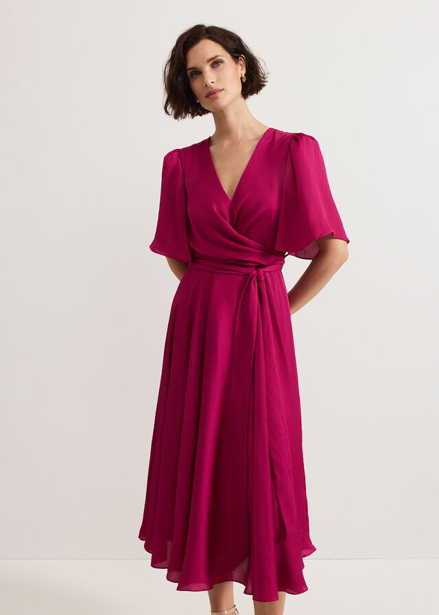 Pink Phase Eight Abbie Textured Dress | 3869ZAHOX