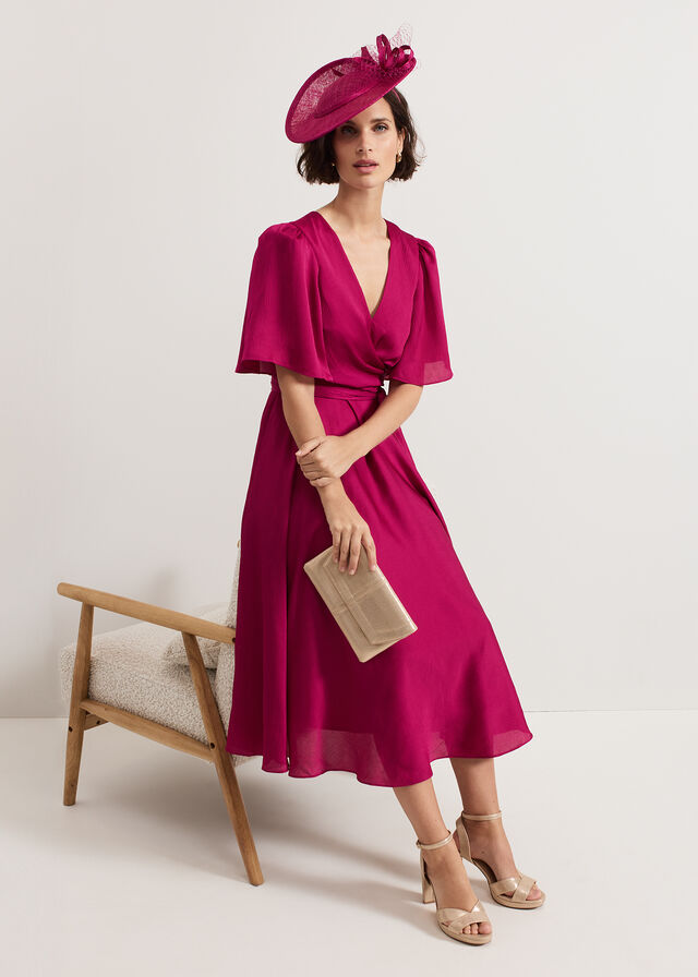 Pink Phase Eight Abbie Textured Dress | 3869ZAHOX