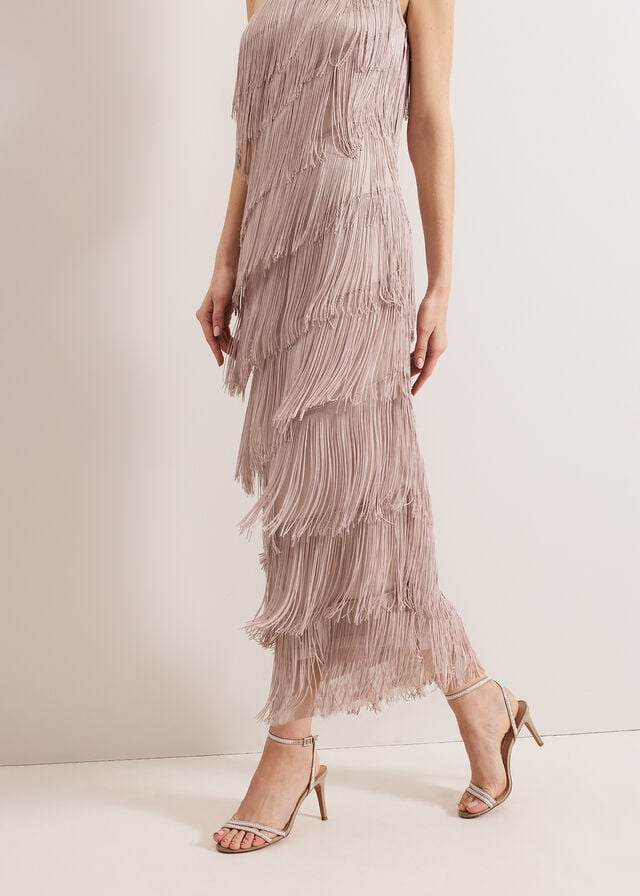 Pink Phase Eight Amity Fringe Dress | 2793OAYEI