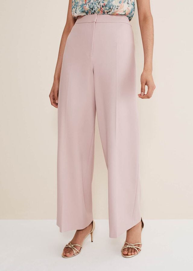 Pink Phase Eight Celyn Wide Legs Trousers | 3810QVZDX