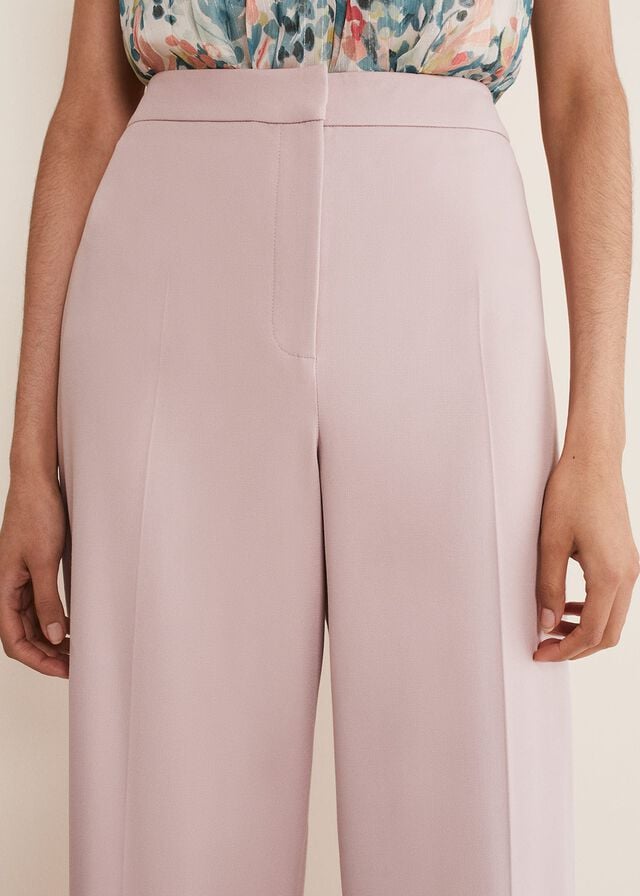 Pink Phase Eight Celyn Wide Legs Trousers | 3810QVZDX