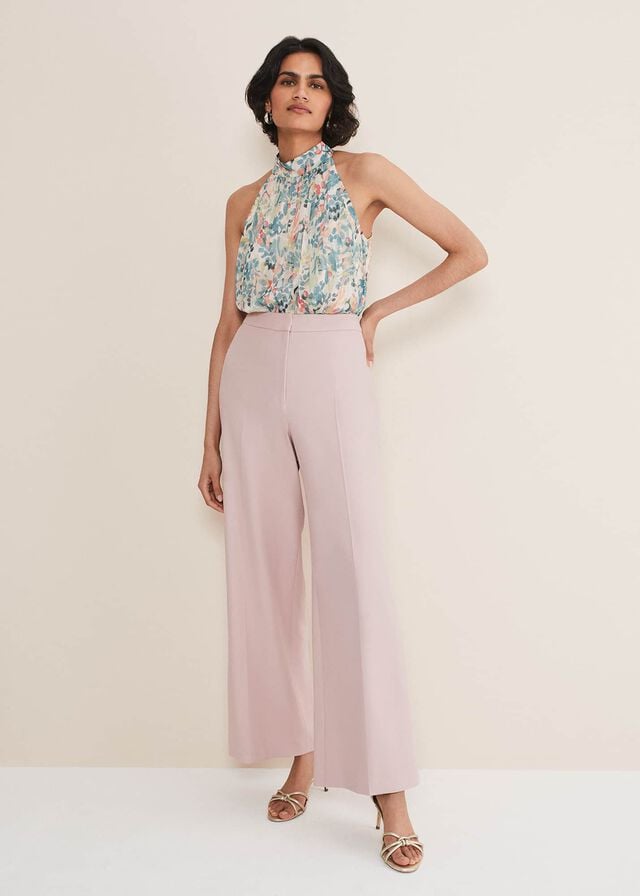 Pink Phase Eight Celyn Wide Legs Trousers | 3810QVZDX