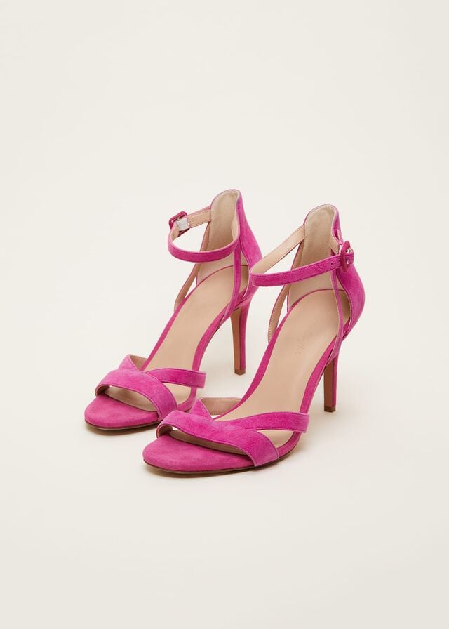 Pink Phase Eight Cut Out Strappy Heels | 4389APFCR