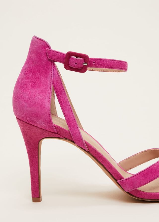 Pink Phase Eight Cut Out Strappy Heels | 4389APFCR