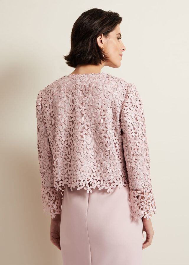 Pink Phase Eight Daisy Lace Jackets | 7145WYCEJ