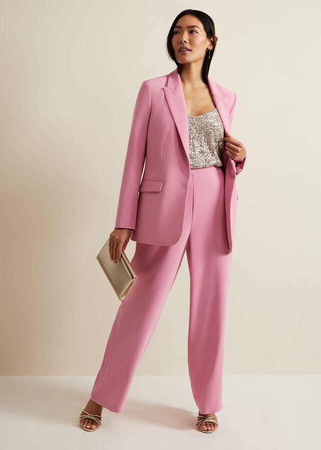 Pink Phase Eight Elandra Wide Leg Trousers | 3680DALQS