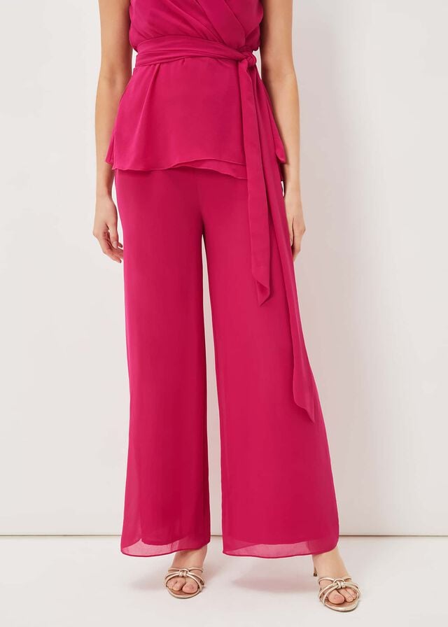 Pink Phase Eight Florentine Chiffons Trousers | 4857HAJPW