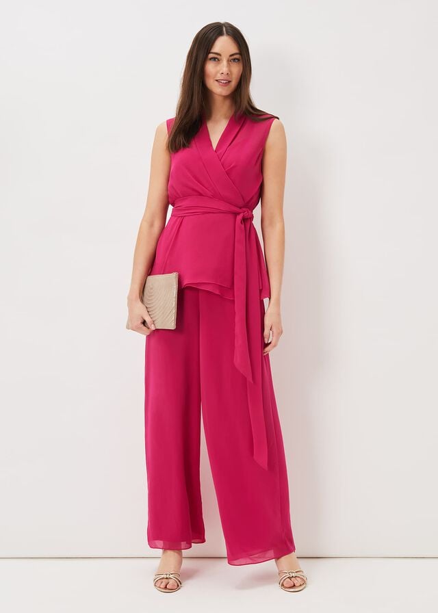 Pink Phase Eight Florentine Chiffons Trousers | 4857HAJPW