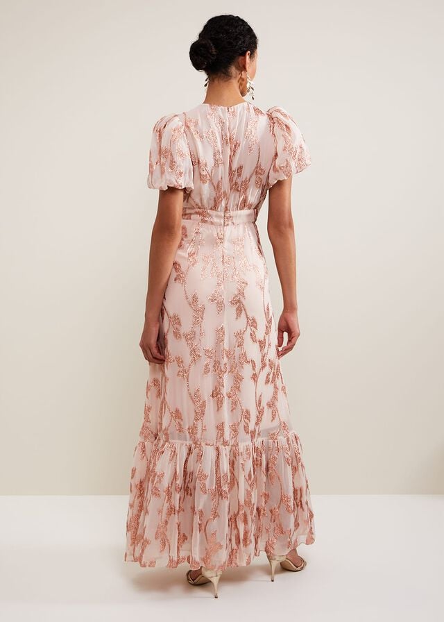 Pink Phase Eight Genette Jacquard Dress | 1784LQFAJ