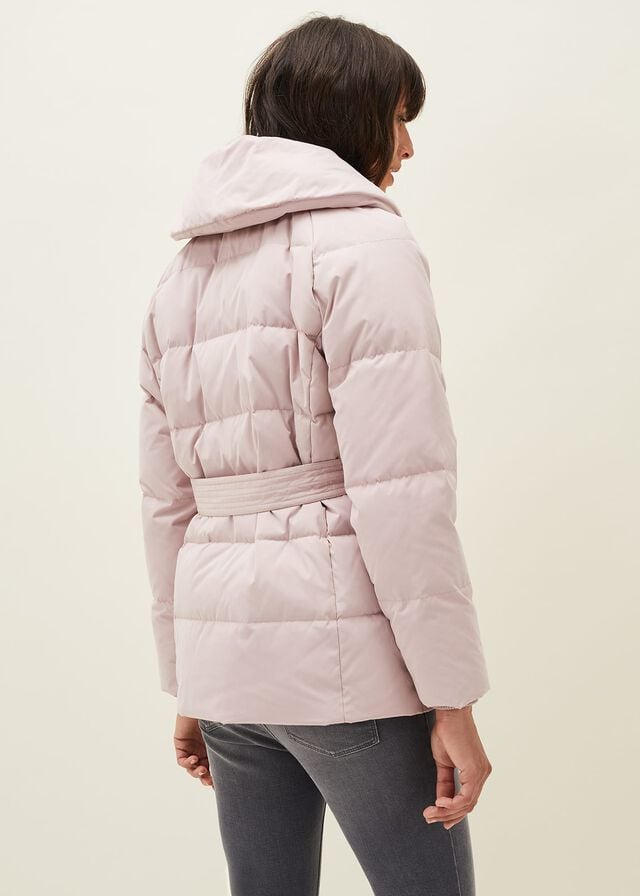 Pink Phase Eight Kyra Wrap Puffer Coats | 1906NLQTO