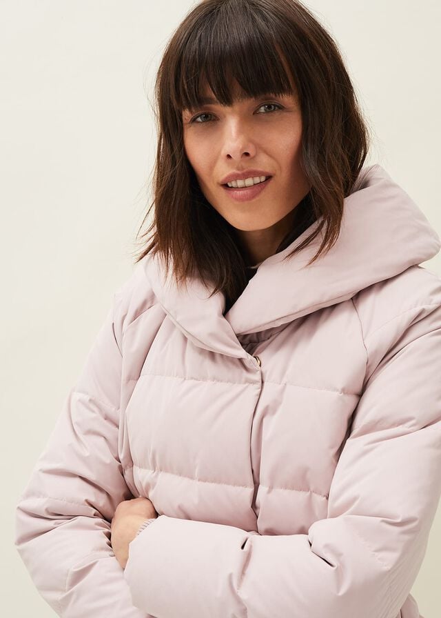 Pink Phase Eight Kyra Wrap Puffer Coats | 1906NLQTO