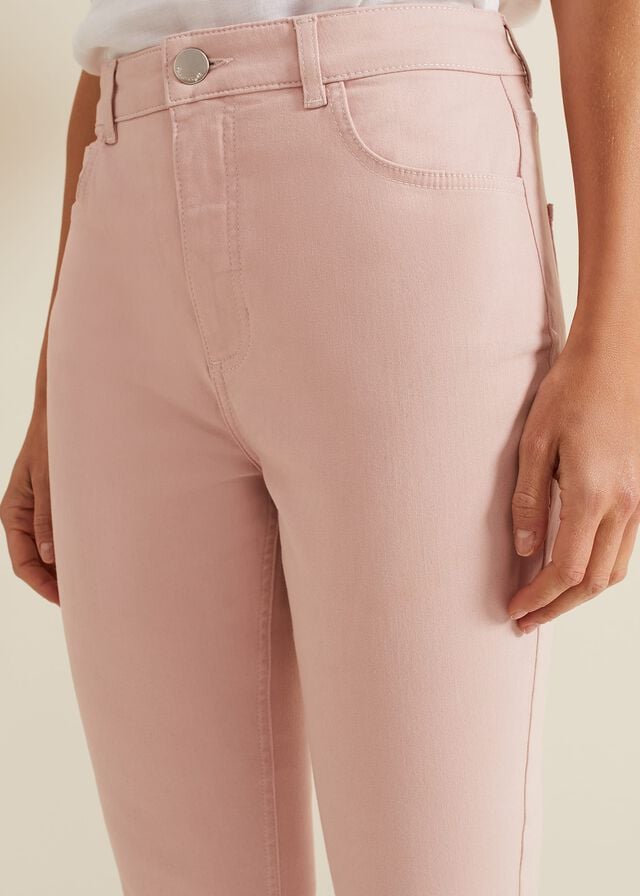 Pink Phase Eight Lindsey Cropped Straight Leg Jeans | 8637NPZHK