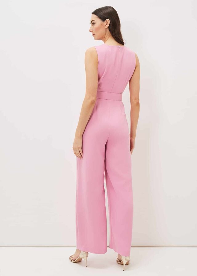 Pink Phase Eight Lissia Wide Leg Jumpsuit | 0832EYBWR