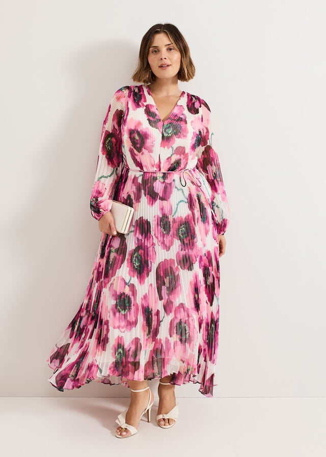 Pink Phase Eight Natalia Floral Dress | 4205IVHMT