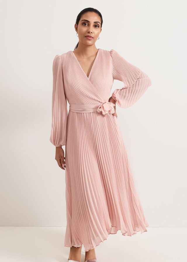 Pink Phase Eight Petite Isadora Pale Dress | 5196VTDYA