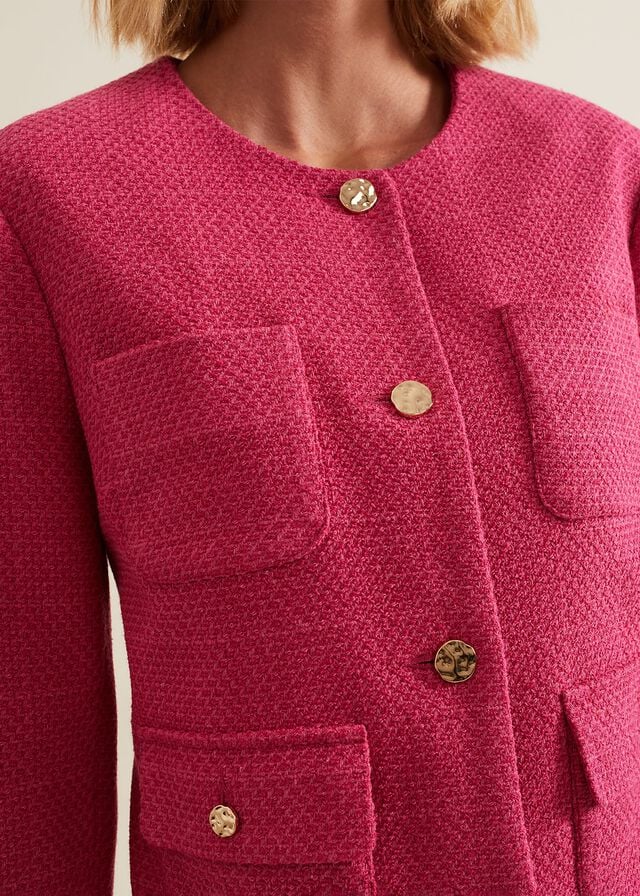 Pink Phase Eight Ripley Boucle Jackets | 3746ZYMHD