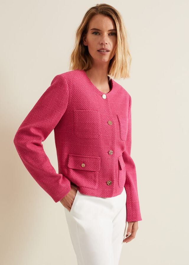 Pink Phase Eight Ripley Boucle Jackets | 3746ZYMHD