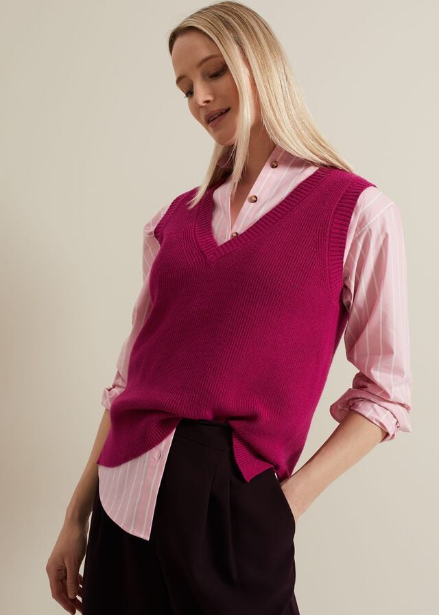 Pink Phase Eight Stripe Shirts | 7052UYRMF