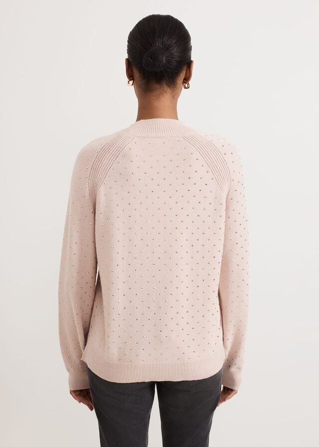 Pink Phase Eight Tala Hotfix Knitwear | 2893HRWGJ