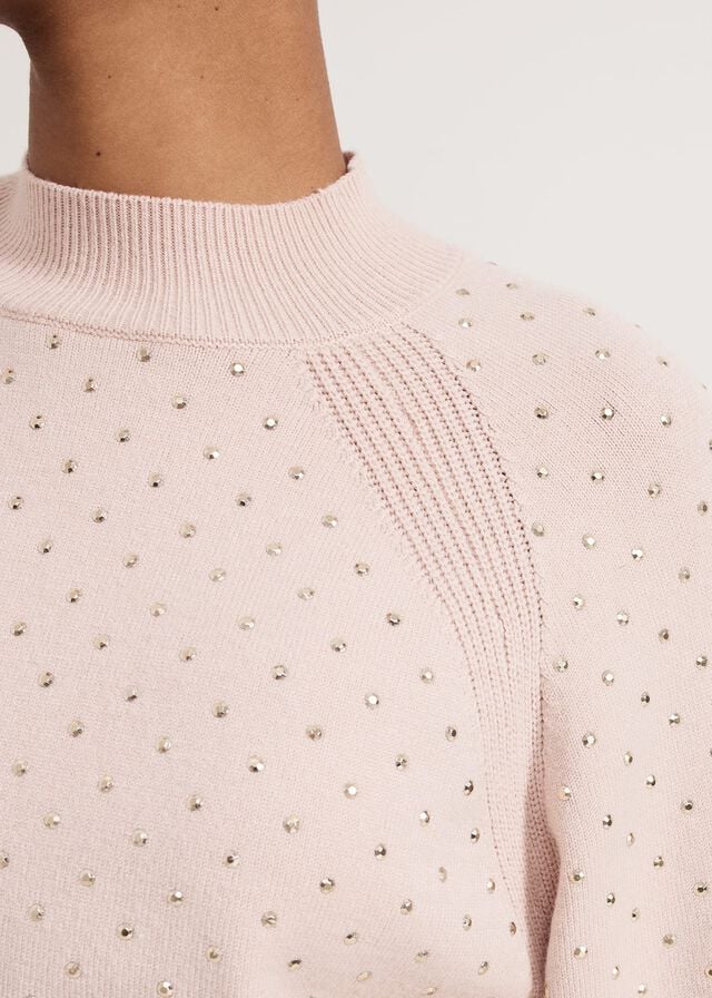 Pink Phase Eight Tala Hotfix Knitwear | 2893HRWGJ