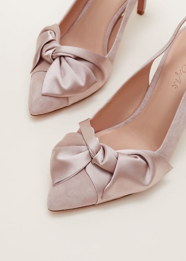 Pink Phase Eight Twist Front Slingback Heels | 7523UYESN