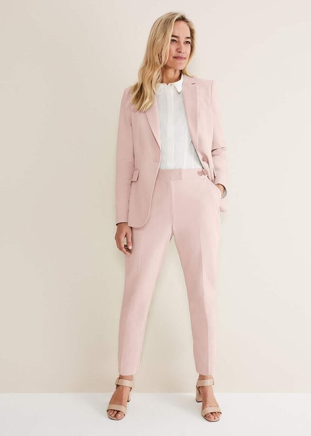 Pink Phase Eight Ulrica Straight Legs Trousers | 6408MEQLK