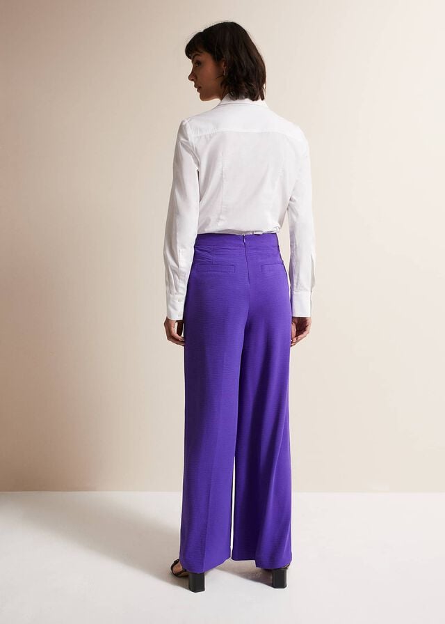 Purple Phase Eight Azylnn Purple Wide Legs Trousers | 2869ZYQKT