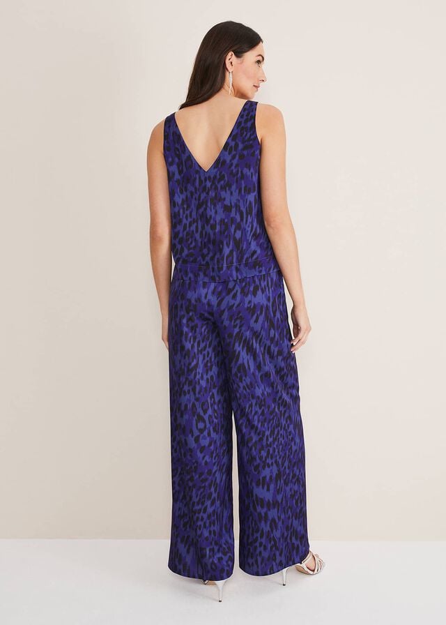 Purple Phase Eight Coletta Leopard Prints Trousers | 3428CHXPJ