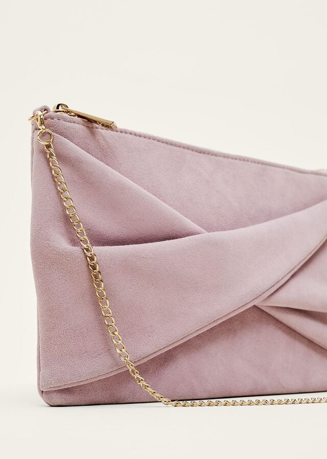 Purple Phase Eight Latte Suede Bags | 1793CGHIW