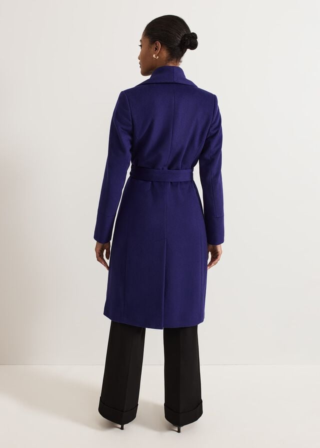 Purple Phase Eight Nicci Belted Wool Coats | 5791IWXHM