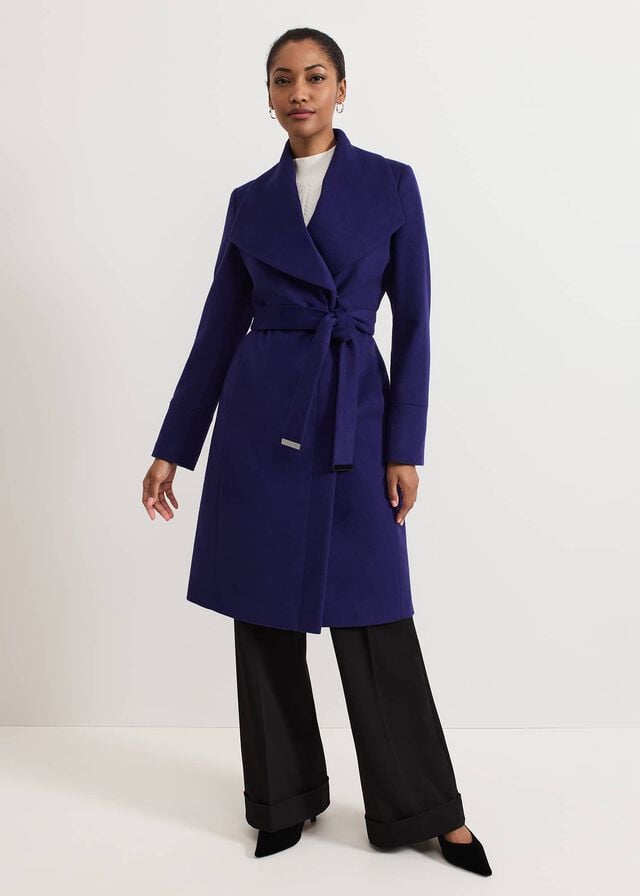 Purple Phase Eight Nicci Belted Wool Coats | 5791IWXHM