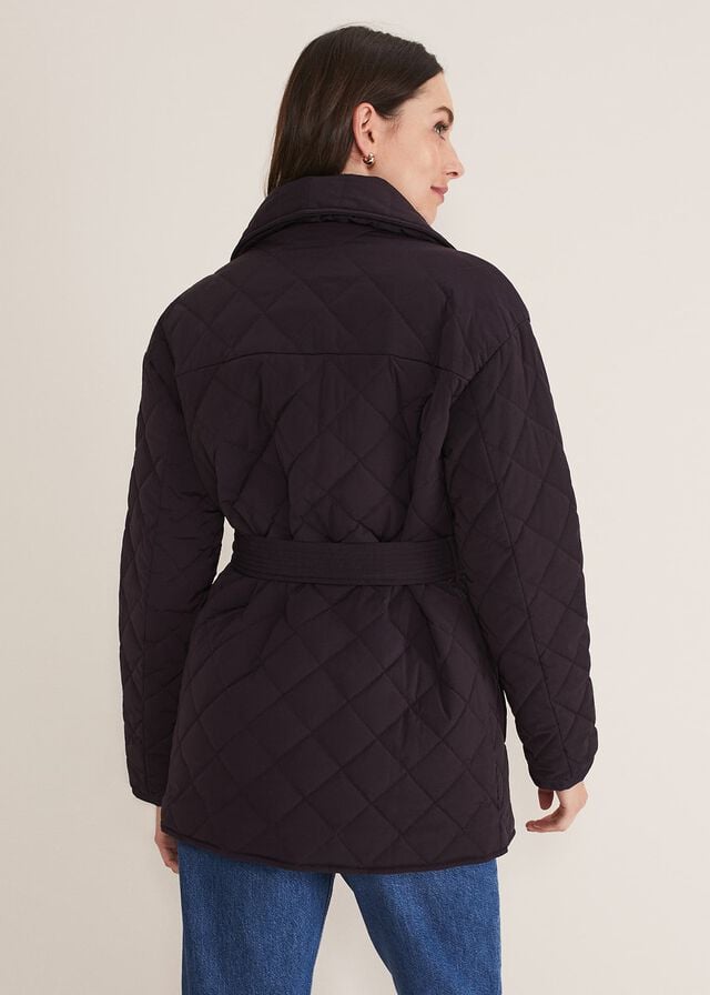 Purple Phase Eight Nila Quilted Puffer Coats | 9152XZJBI