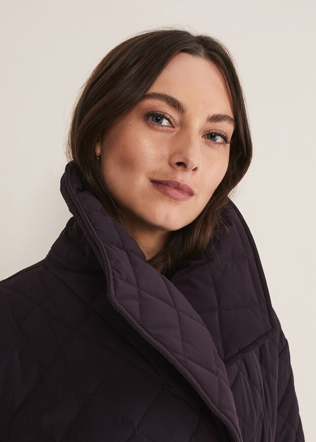 Purple Phase Eight Nila Quilted Puffer Coats | 9152XZJBI