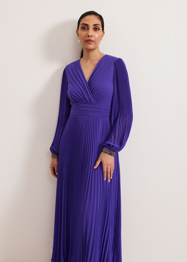 Purple Phase Eight Petite Beaded Dress | 5463TGIBV