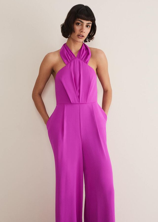 Purple Phase Eight Simone Wide Leg Jumpsuit | 9571SUHYP