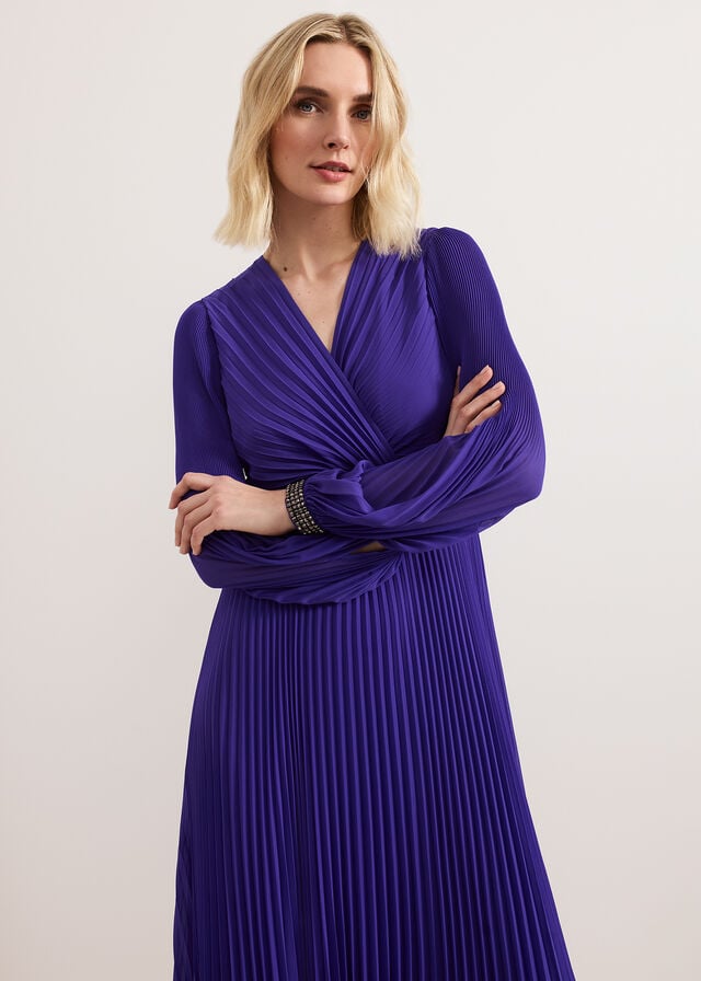 Purple Phase Eight Vila Beaded Dress | 0429GYHLV