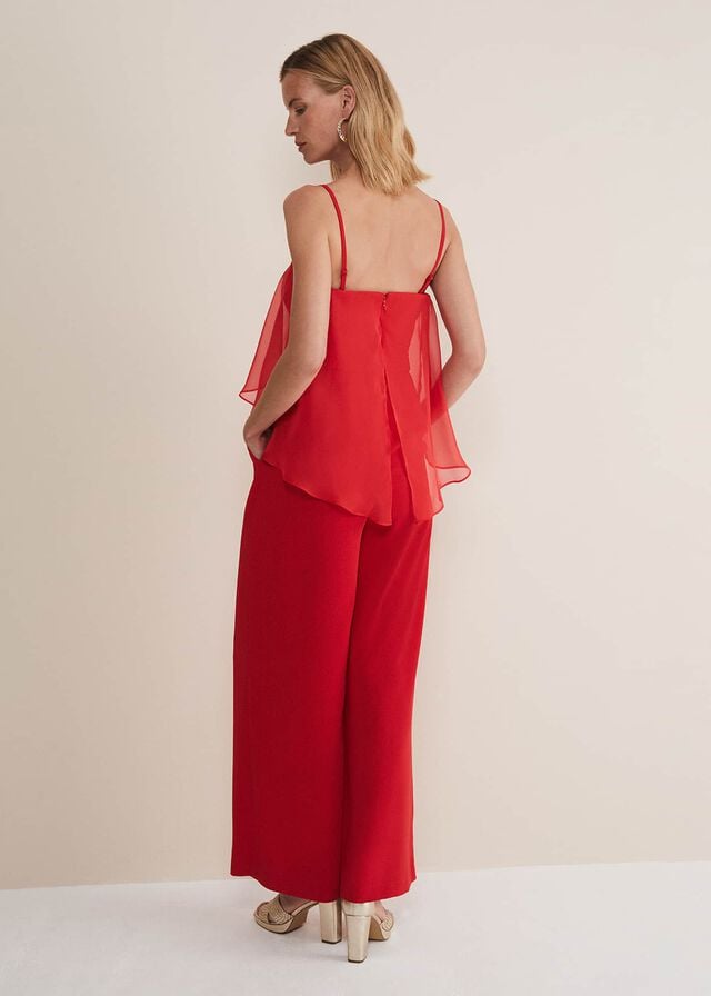 Red Phase Eight Anna Red Wide Leg Jumpsuit | 1042AJYOE