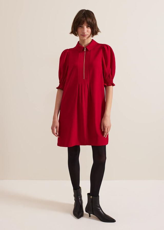 Red Phase Eight Candice Zip Dress | 4318XLUZW