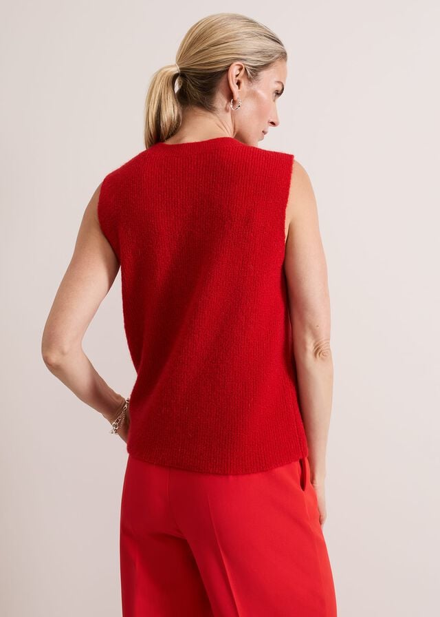 Red Phase Eight Daniella Mohairted Knitwear | 6832ZBIUM